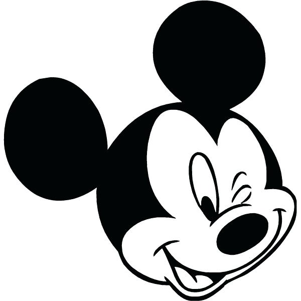 600x600 Micky Mouse Outline Mickey Mouse Head Outline Printable