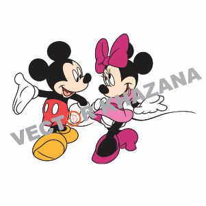 301x301 Mickey Mouse And Minnie Mouse Logo Vector