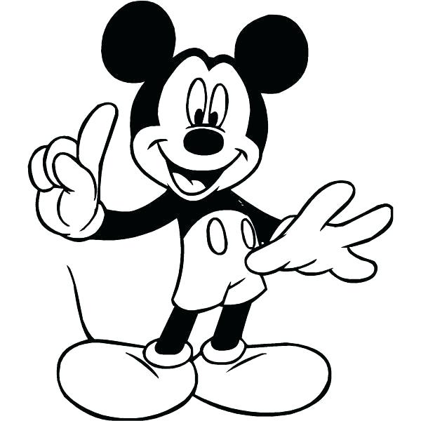 600x600 Mickey Mouse Outline Drawing Mickey Head Outline Drawn Mickey