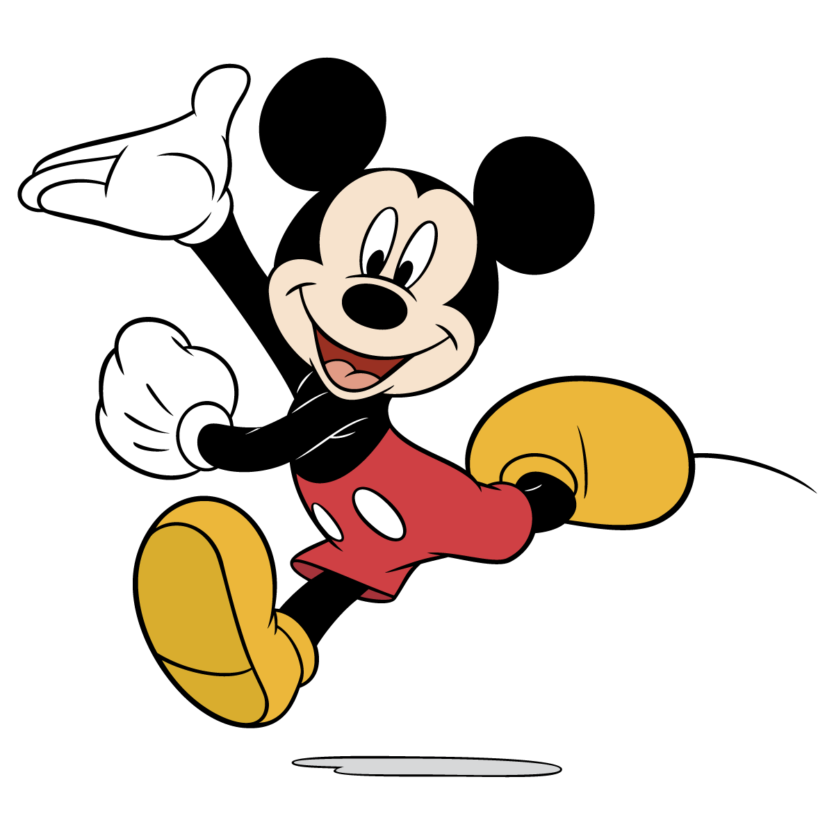 1200x1200 Mickey Mouse Running Walt Disney Vector Graphic Clip Art Free