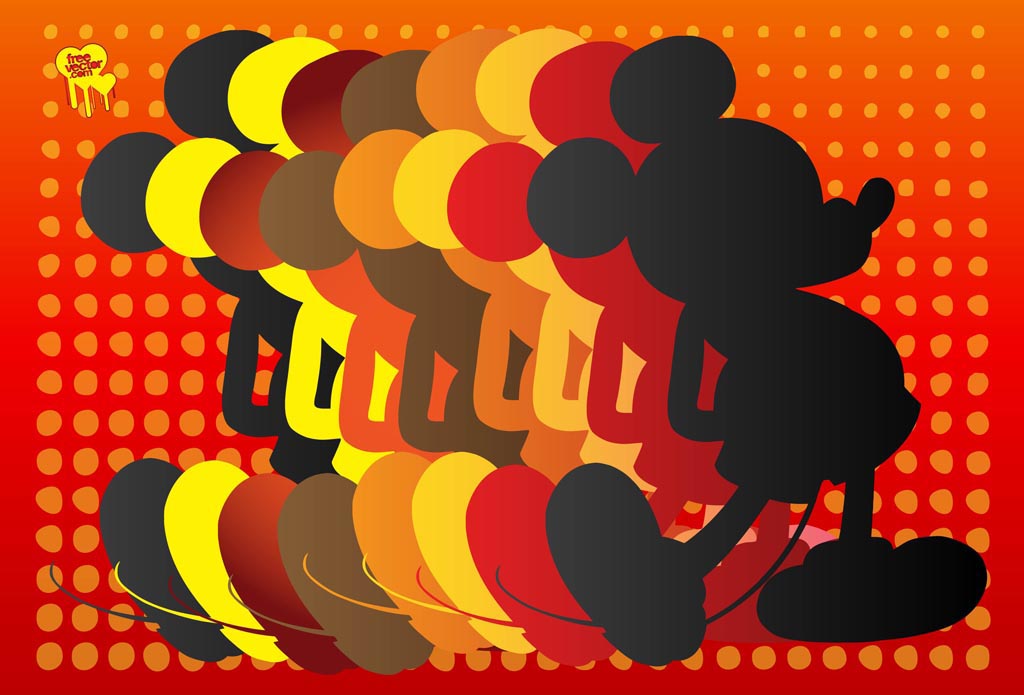 1024x695 Mickey Mouse Silhouette Vector Art Graphics