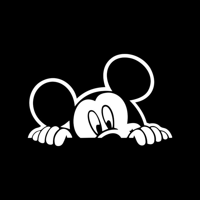 690x690 Peeking Mickey Mouse Disney Graphics Design Vectordesign