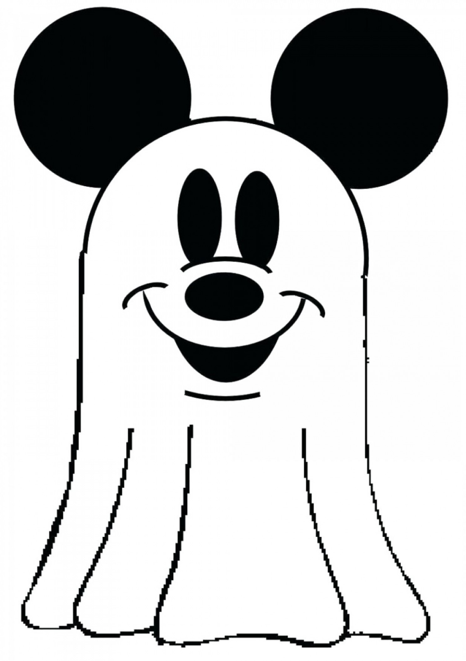 1490x2116 Mickey Mouse Ears Printable Coloring Pages Ghost Free Outline