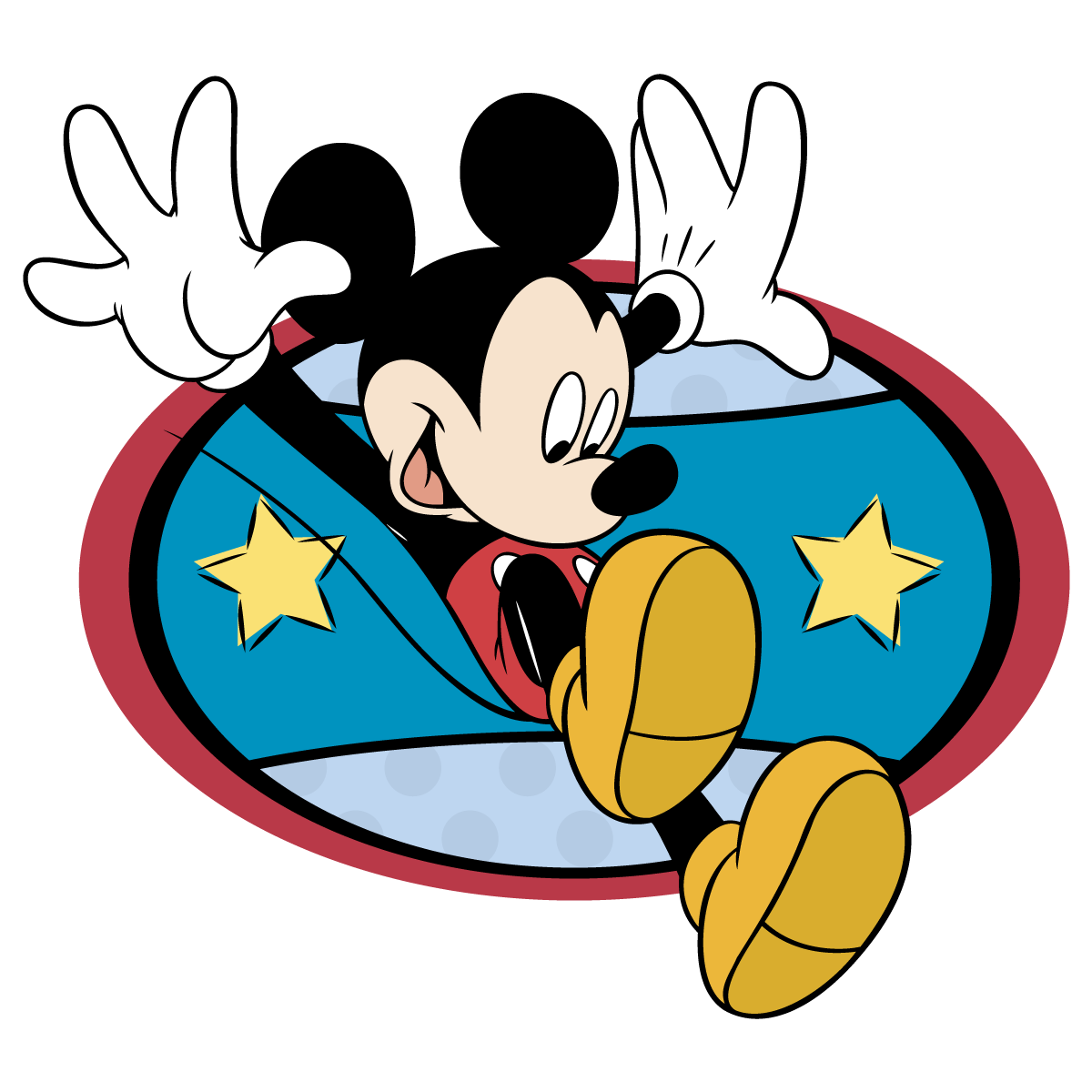 1200x1200 Mickey Mouse Jumping Walt Disney Vector Graphic Clip Art Free