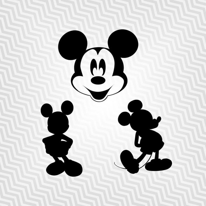 794x794 Mickey Mouse Outline Cutout Vector Art Cricut Silhouette Etsy. 