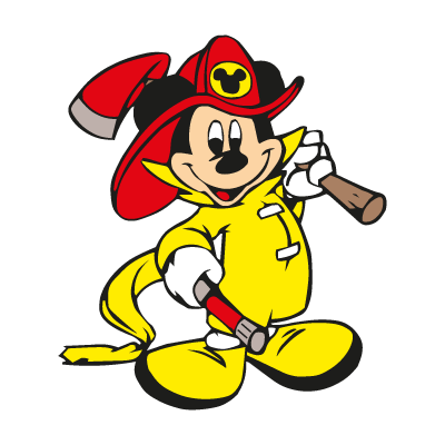 400x400 Mickey Mouse Fireman Vector Logo Free Download