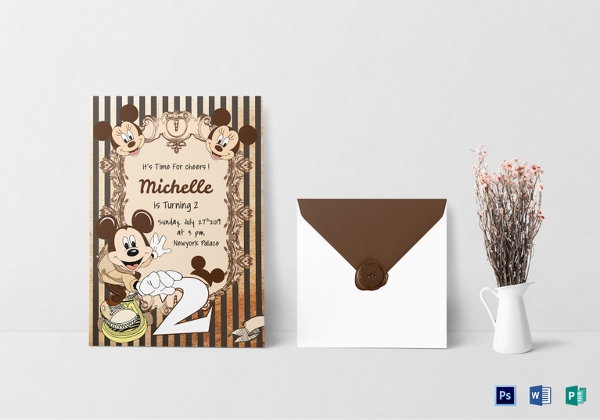 600x420 Mickey Mouse Invitation Templates Free Vector