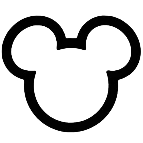 500x500 Mickey Mouse Head Silhouette Vector