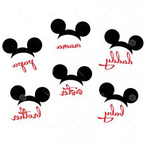 300x300 Mickey Mouse Minnie Mouse Head Family Vector Image Cutting