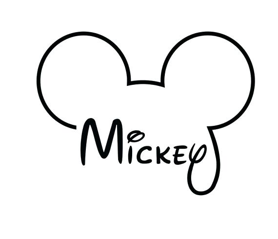 570x490 Micky Mouse Outline Mickey Mouse Head Outline Printable