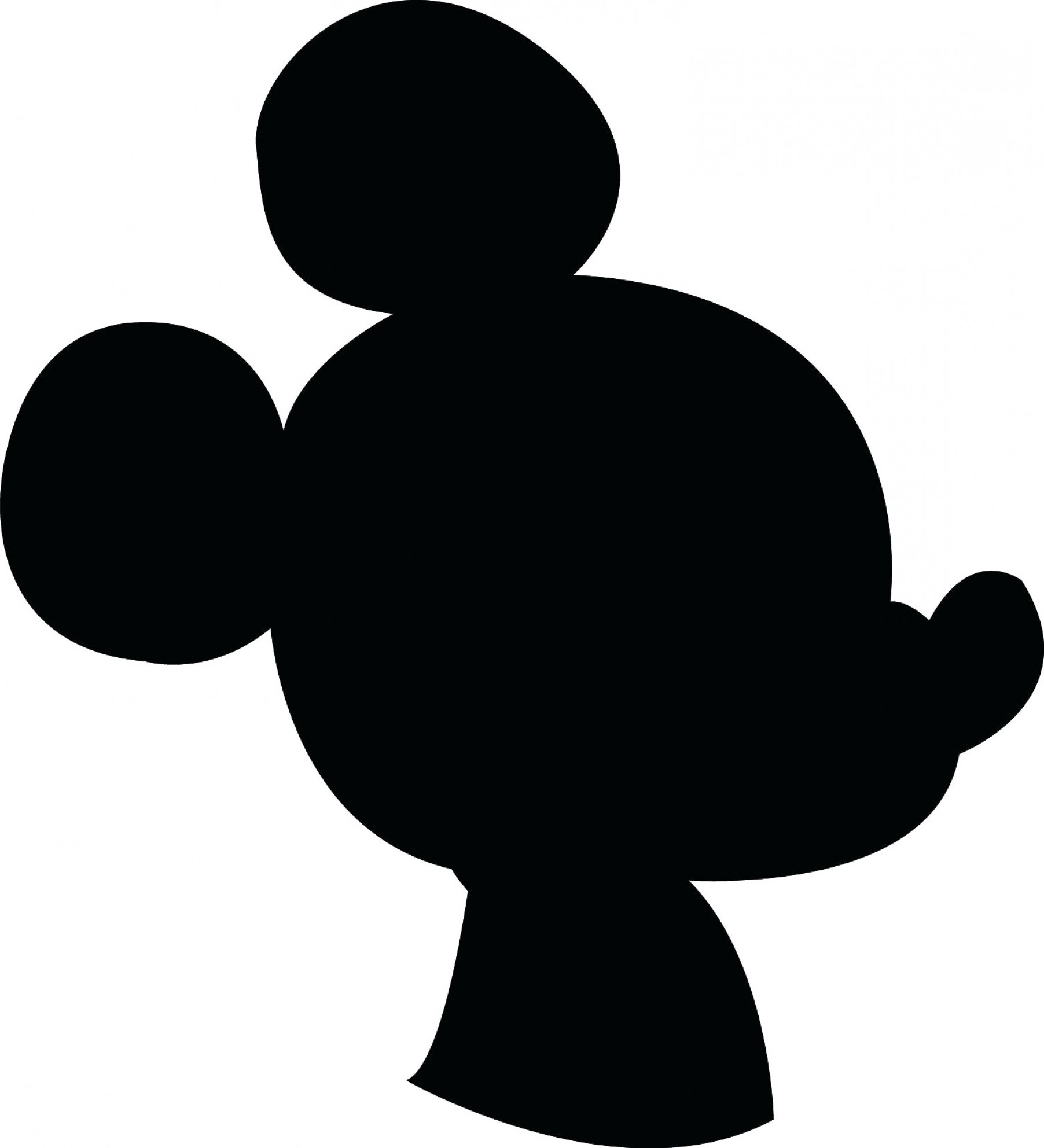 Mickey Silhouette Vector at Collection of Mickey
