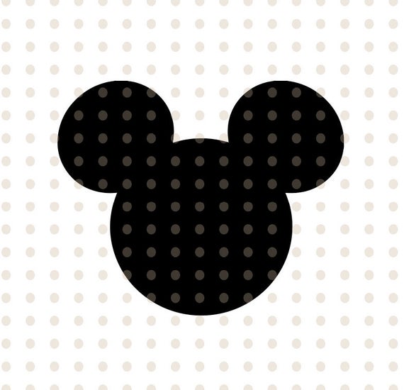 570x550 Mickey Mouse Head Mickey Mouse Silhouette Vector And Etsy