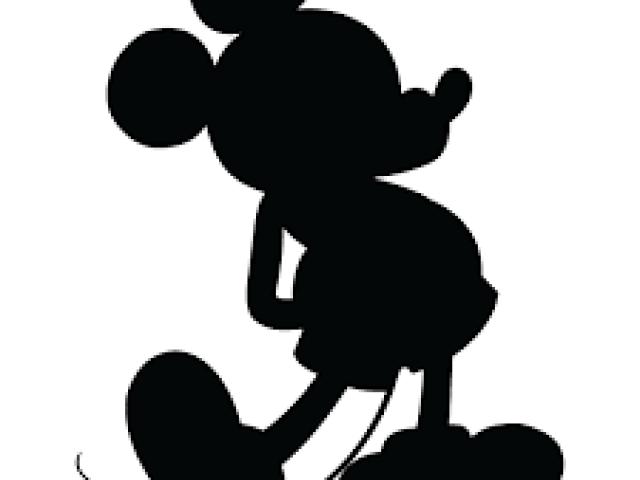 640x480 Mickey Mouse Head Silhouette Vector