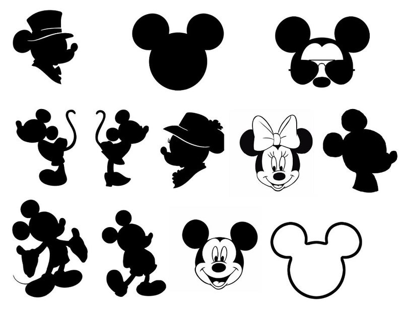 Download Mickey Silhouette Vector at Vectorified.com | Collection ...
