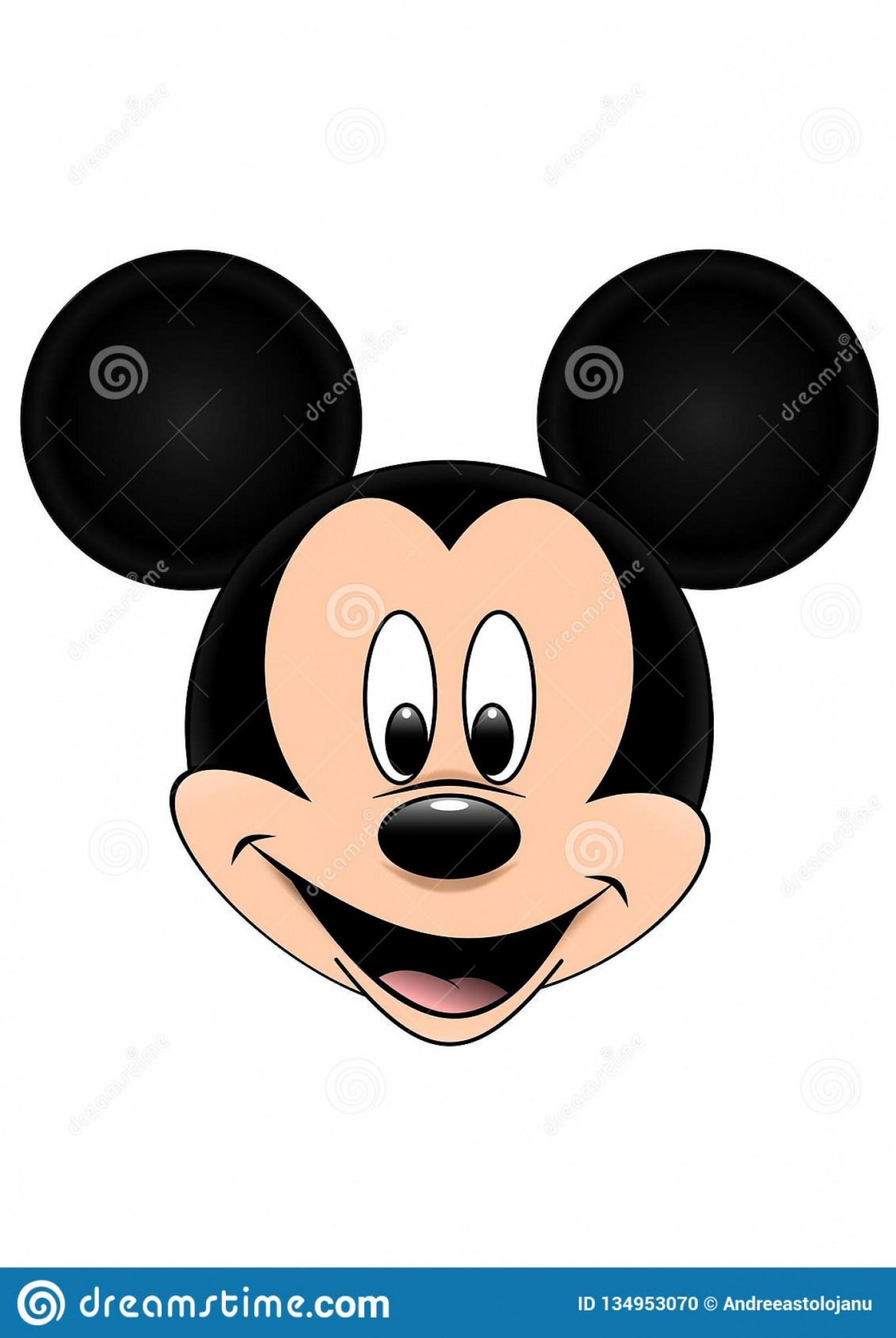 1628x2431 Disney Vector Illustration Mickey Mouse Isolated White Background