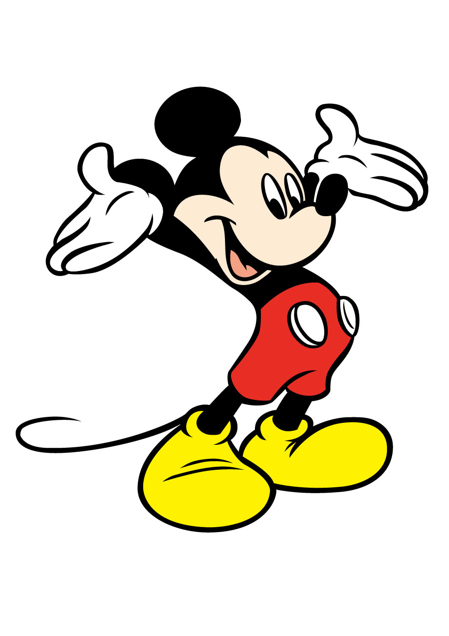 900x1274 Mickey Mouse Cartoon Character Vector