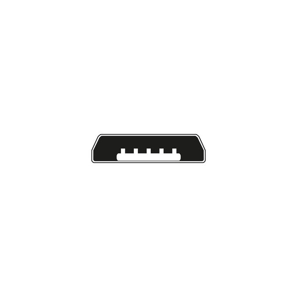 599x600 Micro Usb Connector Icon, Vector Illustration Art Print