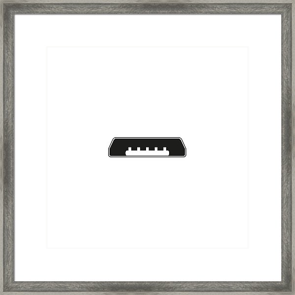 600x600 Micro Usb Connector Icon, Vector Illustration Framed Print