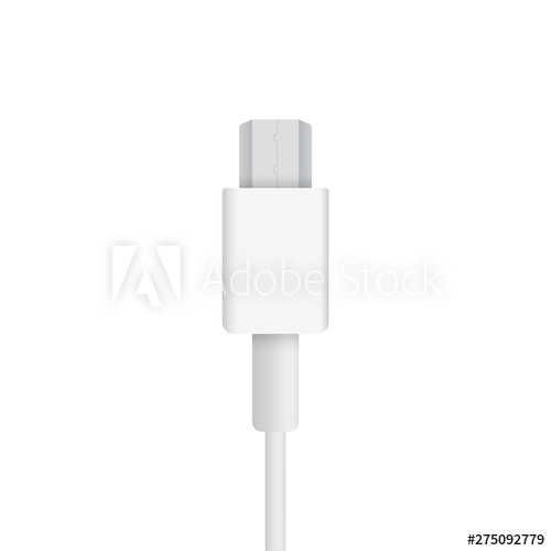 500x500 Vector Illustration Of Micro Usb Cable
