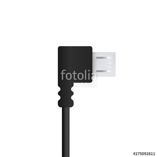 500x500 Vector Illustration Of Micro Usb Cable Stock Image And Royalty