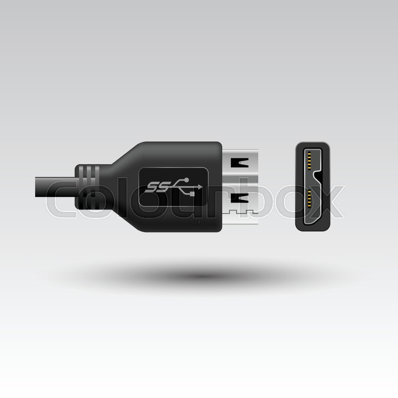 800x800 Vector Of Flat Icon Micro Usb Stock Vector Colourbox