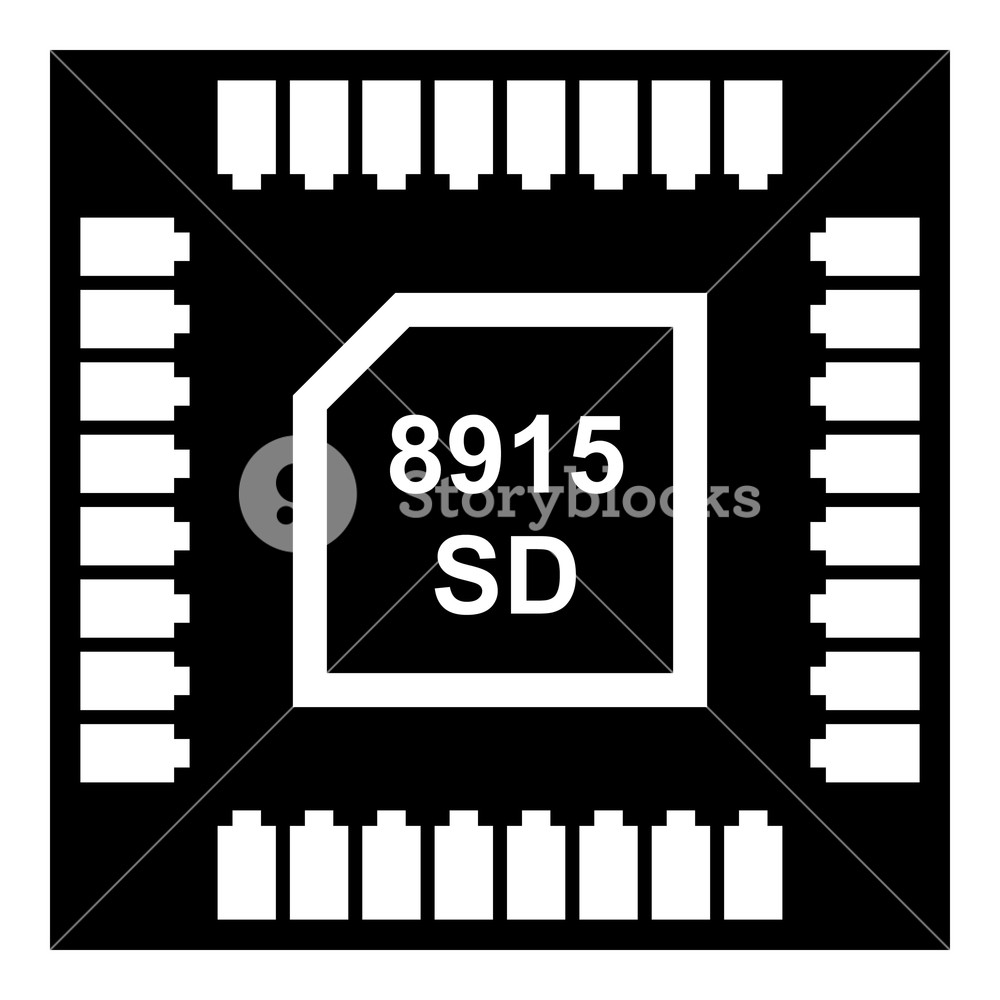 1000x1000 Technology Microchip Icon Simple Illustration Of Technology
