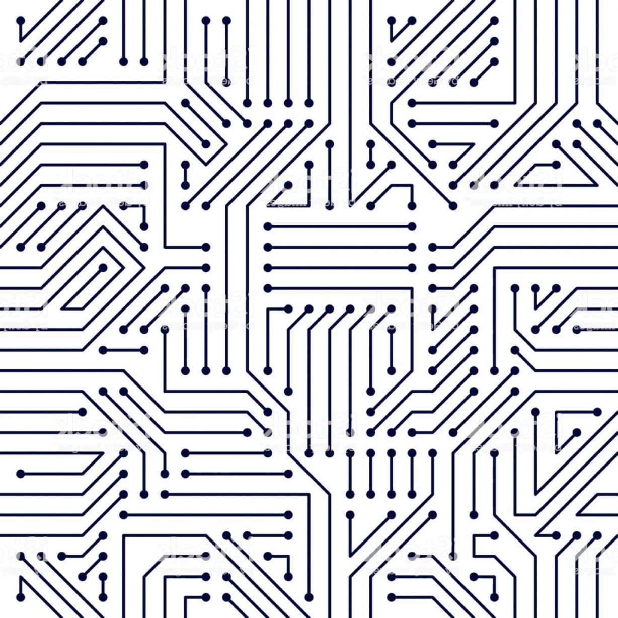 1228x1228 Circuit Board Seamless Pattern Vector Background Microchip