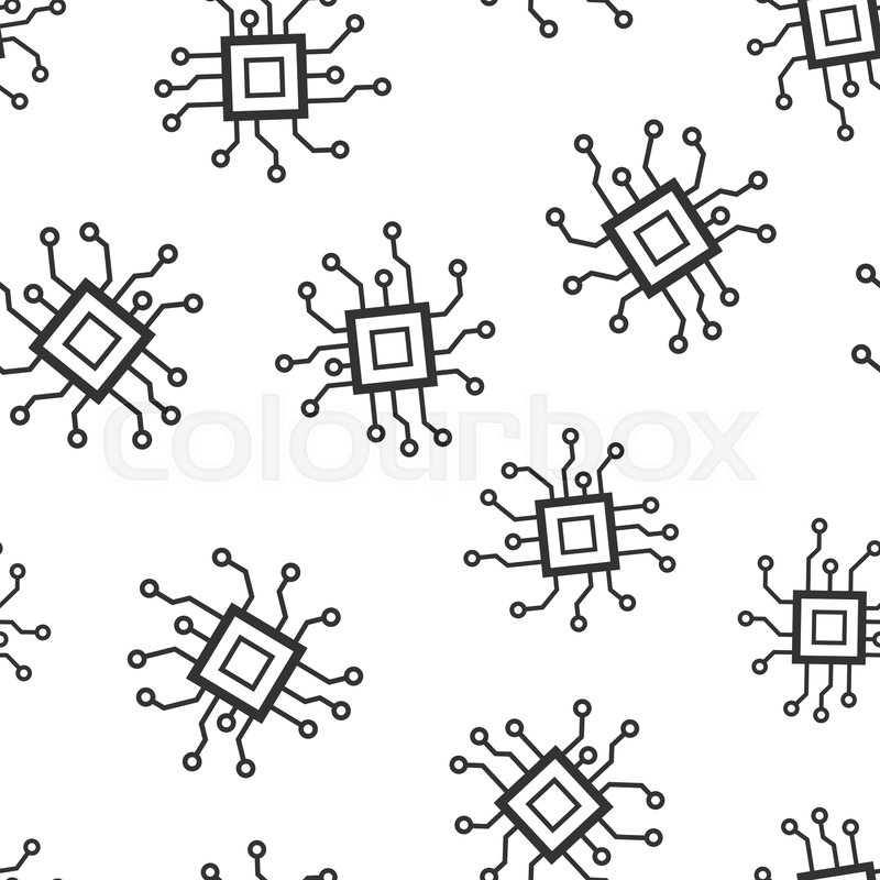 800x800 Circuit Board Icon Seamless Pattern Stock Vector Colourbox