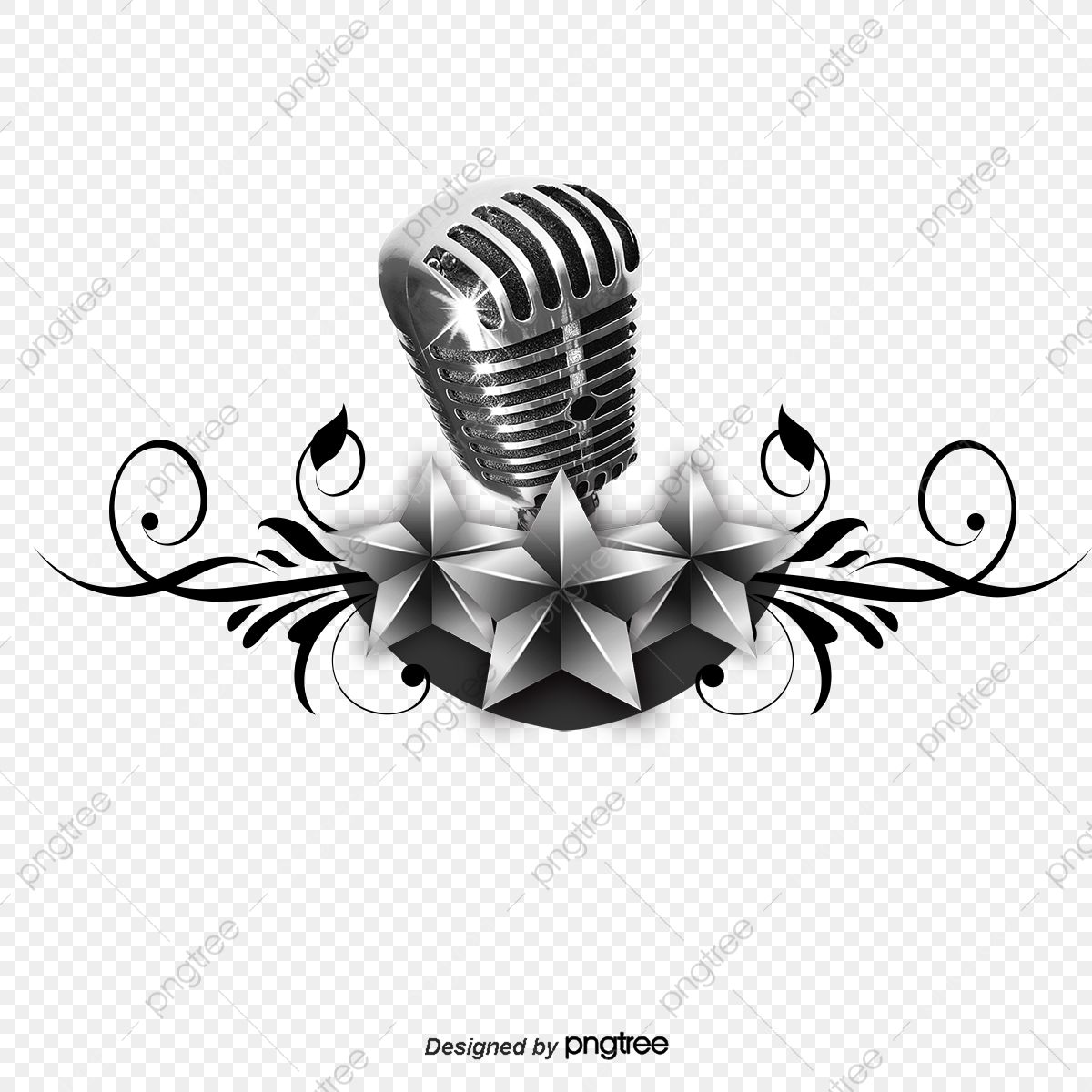 1200x1200 Vector Microfono, Microfono, Estrella De Cinco Puntas, Vector Free