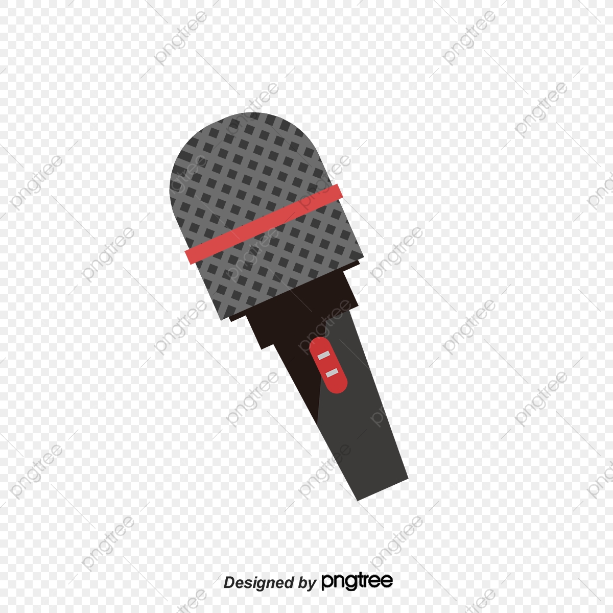 1200x1200 Vector Negro Microfono Negro, Pintado A Mano De