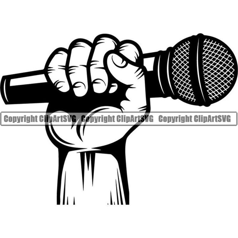 794x794 Microphone Logo Hand Holding Mic Singer Audio Sound Etsy
