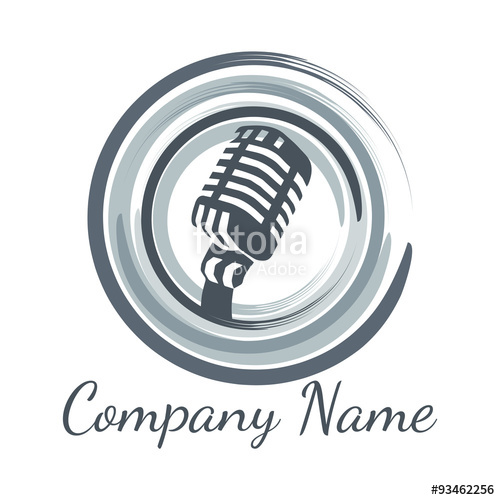 500x500 Microphone Logo Vector Stock Image And Royalty Free Vector