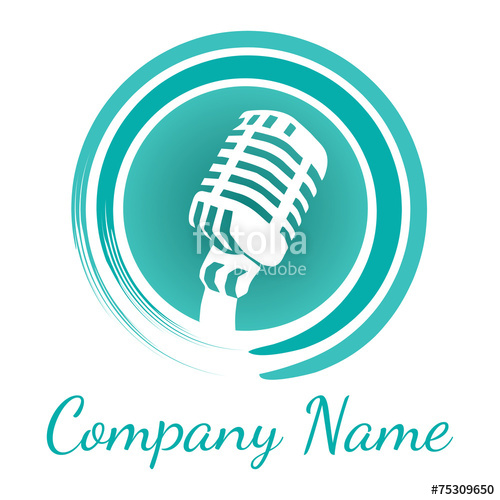 500x500 Microphone Logo Vector Stock Image And Royalty Free Vector