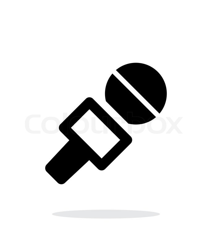 686x800 Journalist Microphone Icon On White Stock Vector Colourbox