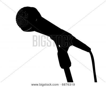 Microphone Silhouette Vector