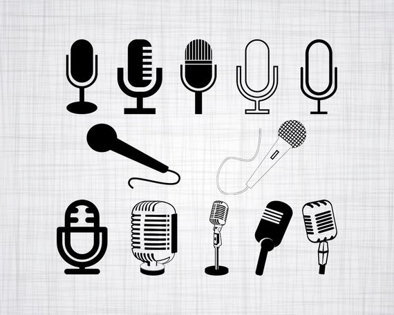 570x456 Microphone Bundle Microphone Microphone Clipart Cut Etsy