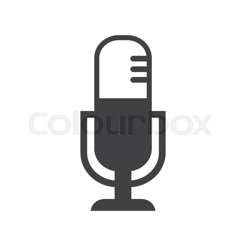 800x800 Microphone Music Sound Silhouette Stock Vector Colourbox