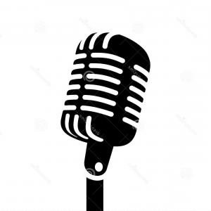 300x300 Vintage Microphone Black Silhouette Vector Cqrecords