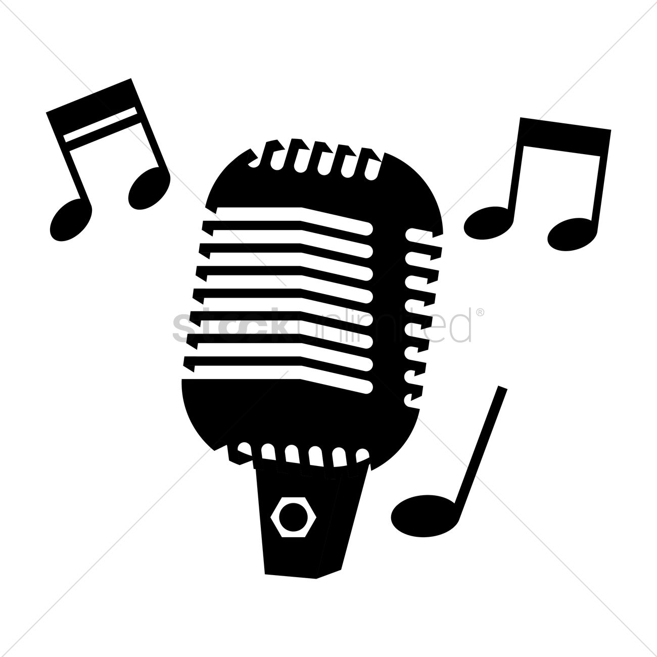 1300x1300 Free Silhouette Of Microphone Vector Image