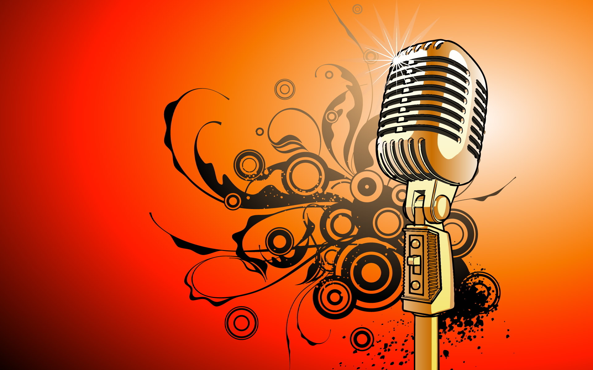 1920x1200 Microphone Vector Art