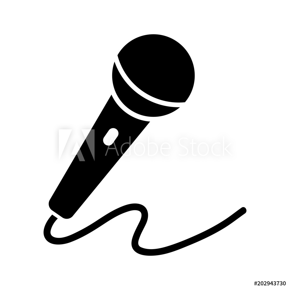 1000x1000 Photo Art Print Microphone Vector Icon, Mic Symbol Europosters