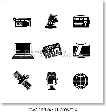 362x382 Set Of Media Icons