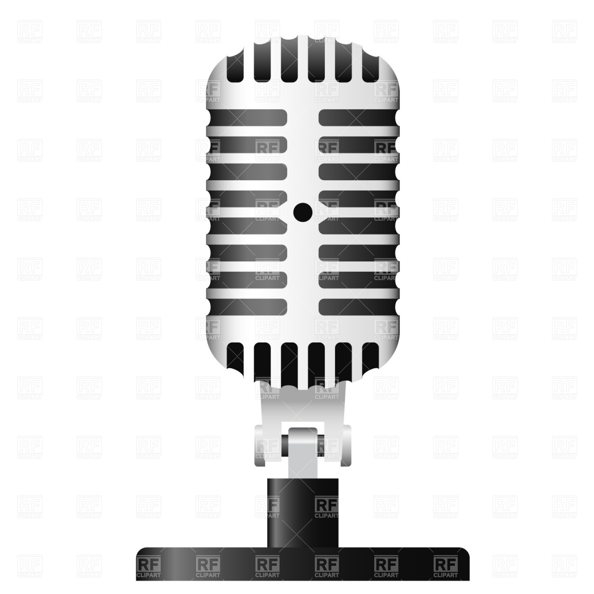 1200x1200 Retro Microphone Vector Image Of Objects Prague