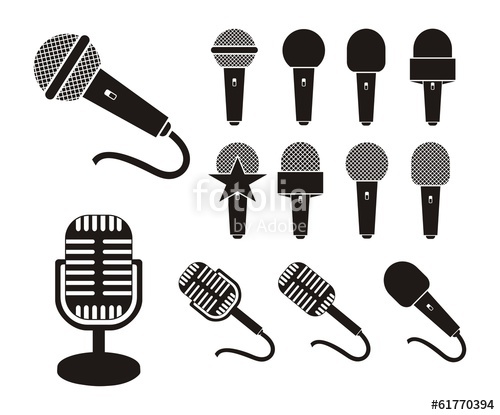 500x415 Microphone Silhouette Stock Image And Royalty Free Vector