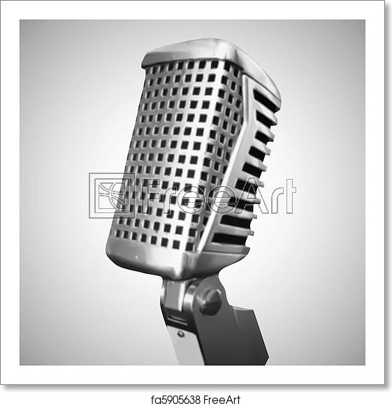 561x581 Free Art Print Of Classic Microphone Vector Classic Microphone