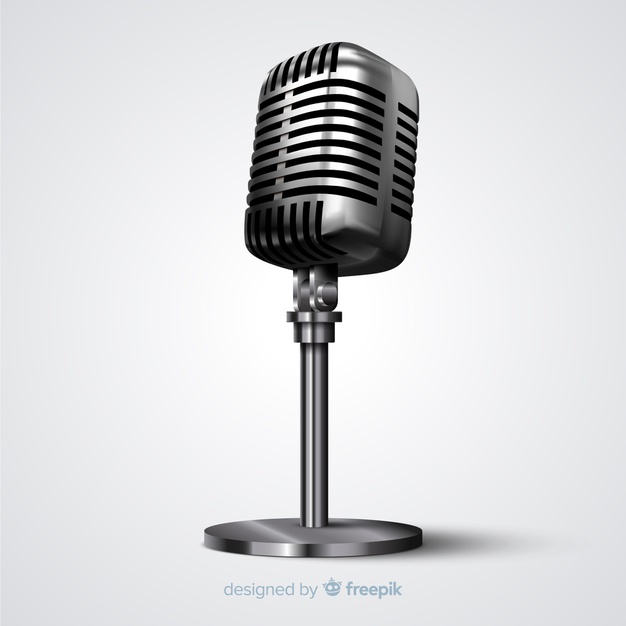 626x626 Realistic Vintage Microphone Vector Free Download
