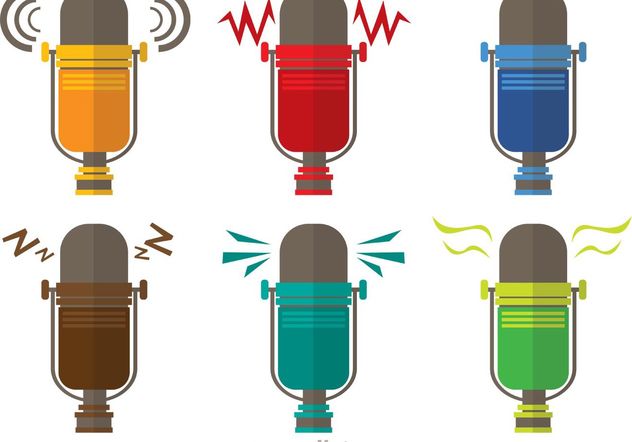 632x442 Retro Microphone Vectors Pack Free Vector Download Cannypic
