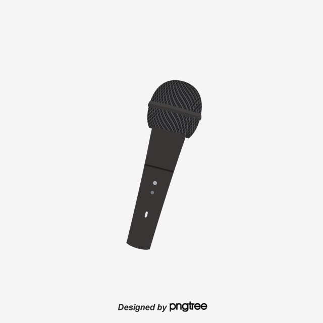 640x640 Vector News Black Microphone, Black Vector, Microphone Vector