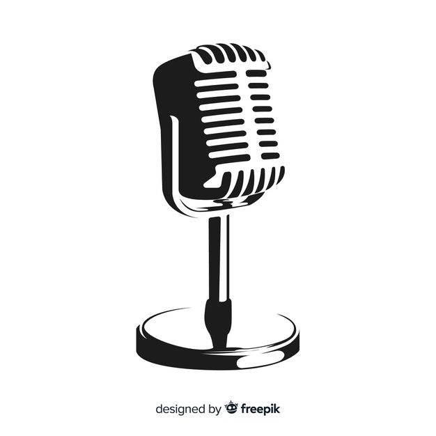 626x626 Hand Drawn Vintage Microphone Vector Free Download