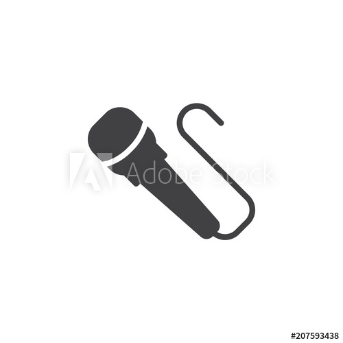500x500 Microphone Vector Icon Filled Flat Sign For Mobile Concept